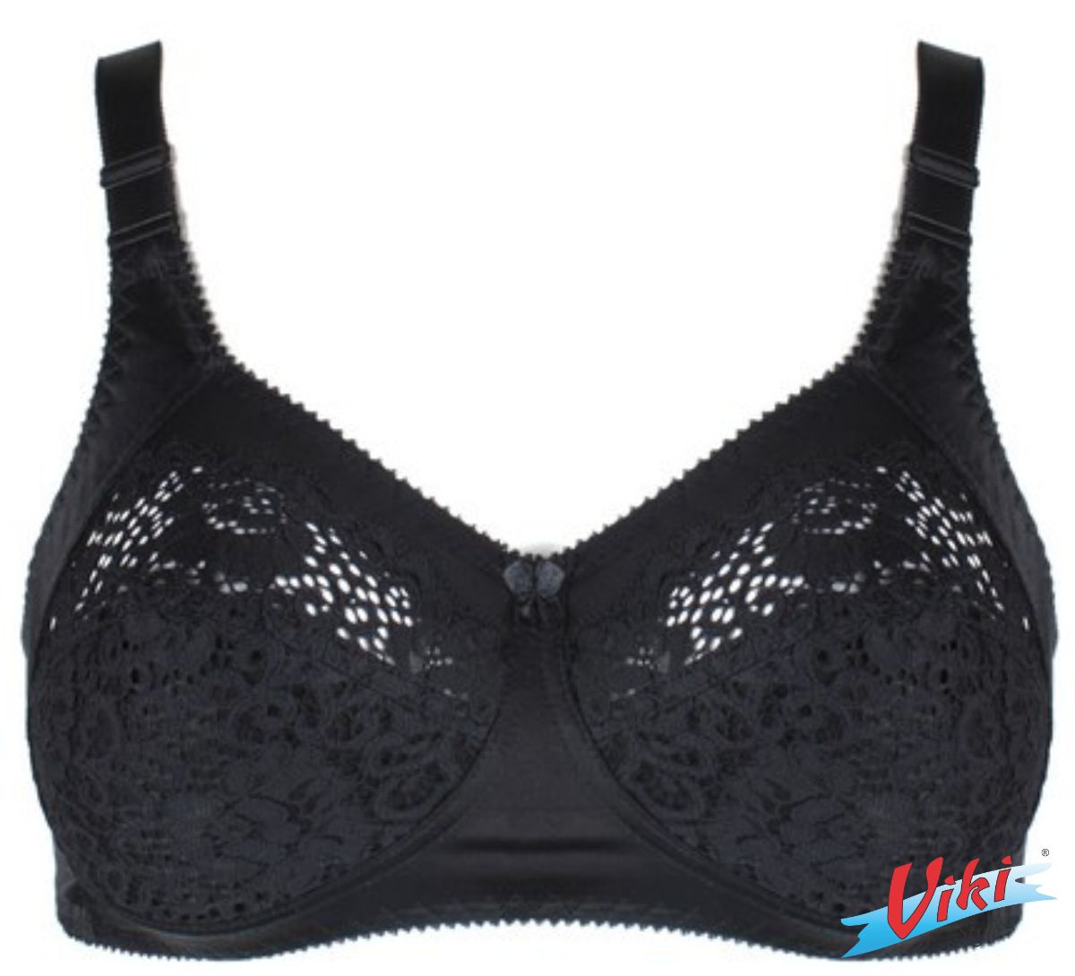 czarny biustonosz model 579 miseczki z elastycznej koronki